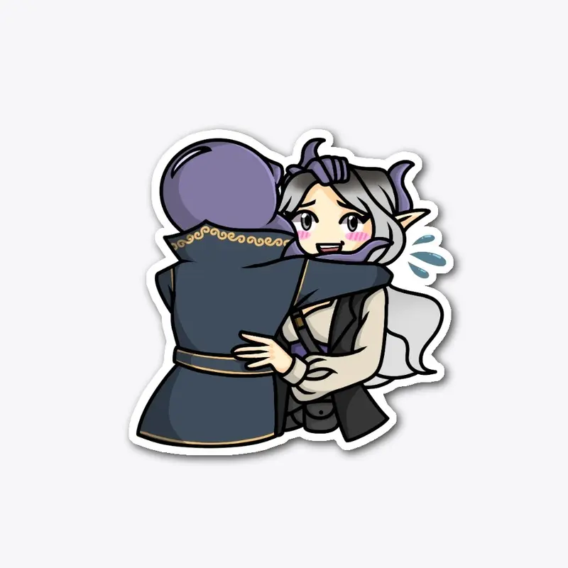 Tentacle Daddy Hug Sticker (no text)